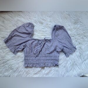 Women’s purple crop top blouse